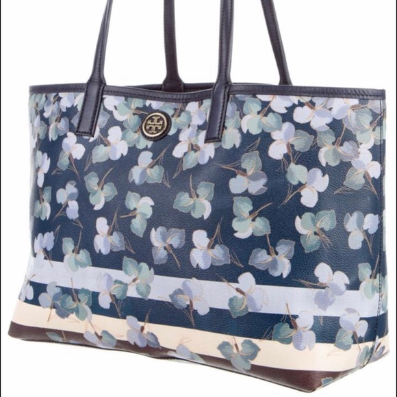 Tory Burch Handbags - Tory Burch Kerrington Floral Leather Tote